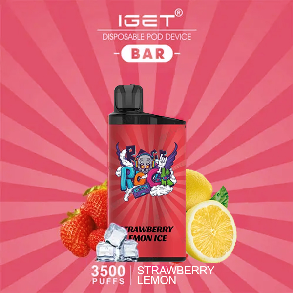 STRAWBERRY LEMON ICE – IGET BAR – 3500 PUFFS